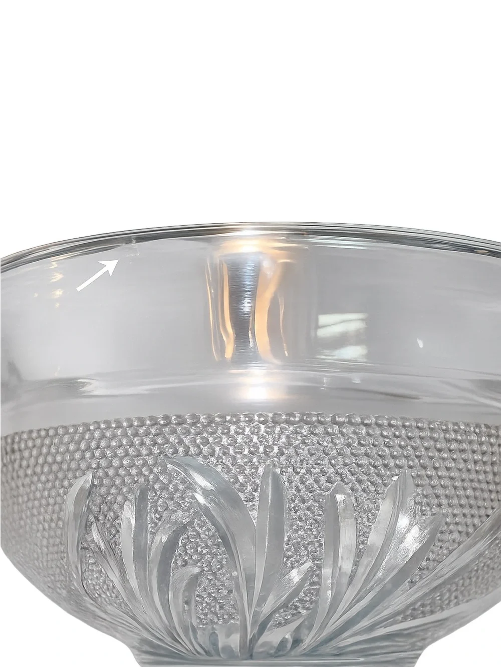 Vintage Clear Pressed Glass Bowl & Underplate Floral Serving Set